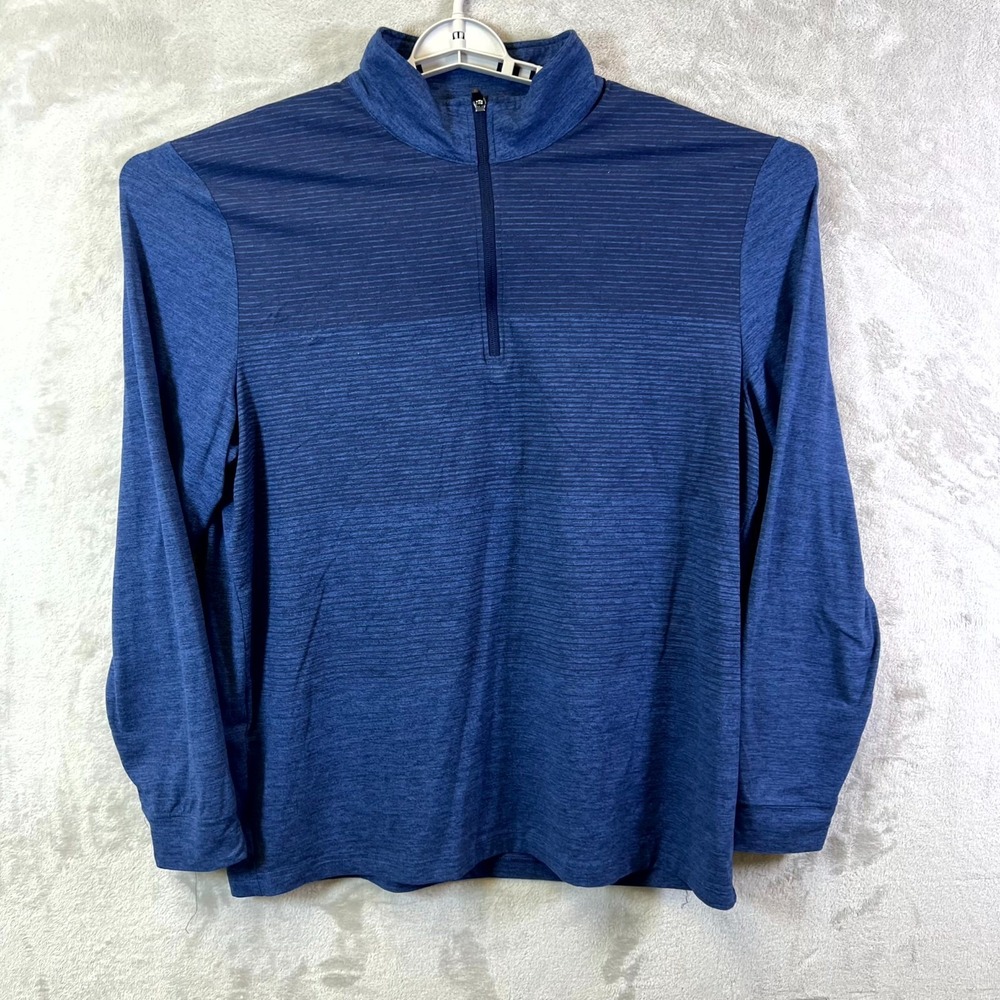 PGA Tour Sweatshirt Men's XL Blue Heather Golf Performance Mock Neck 1/4 Zip